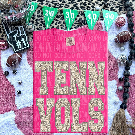 Tenn Vols ; duck camo stack - DTF TRANSFER (JMD)