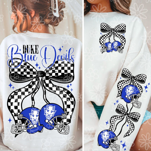 Blue Devils - bow cherries football - DTF TRANSFER (MMD SEPT25)