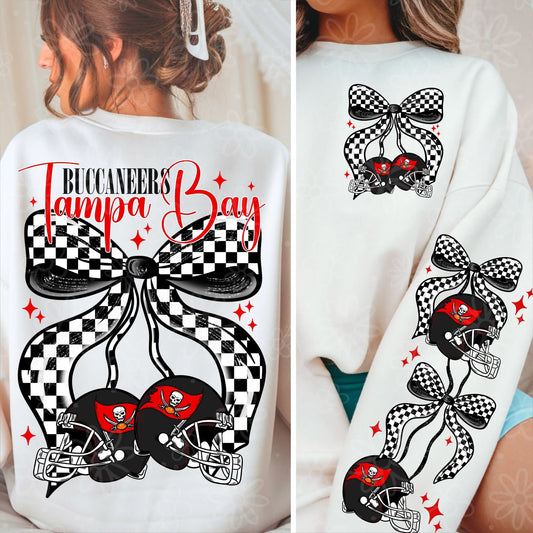 Buccaneers - bow cherries football - DTF TRANSFER (MMD SEPT25)