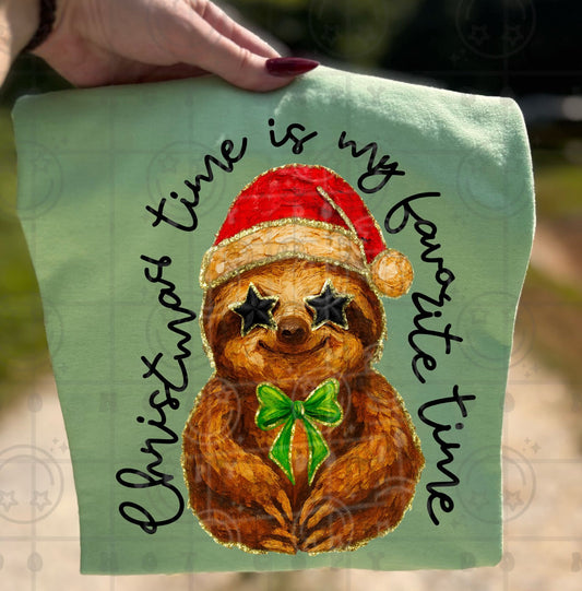 Sloth Santa hat EXCLUSIVE - DTF TRANSFER