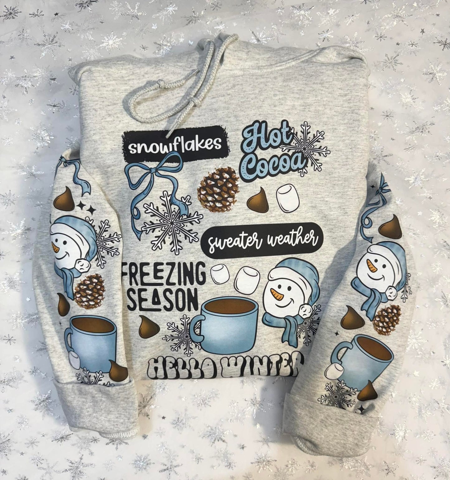 Hello winter collage snowman - DTF TRANSFER (CSC)