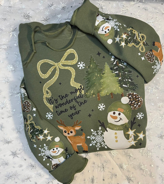 Its the most wonderful time of the year snowman reindeer - DTF TRANSFER (CSC)