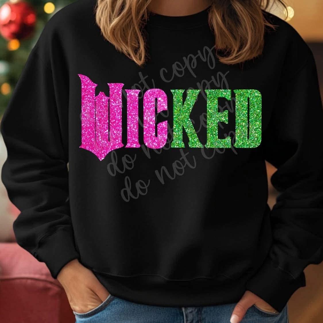 Wicked faux glitter - DTF TRANSFER (PAJ)