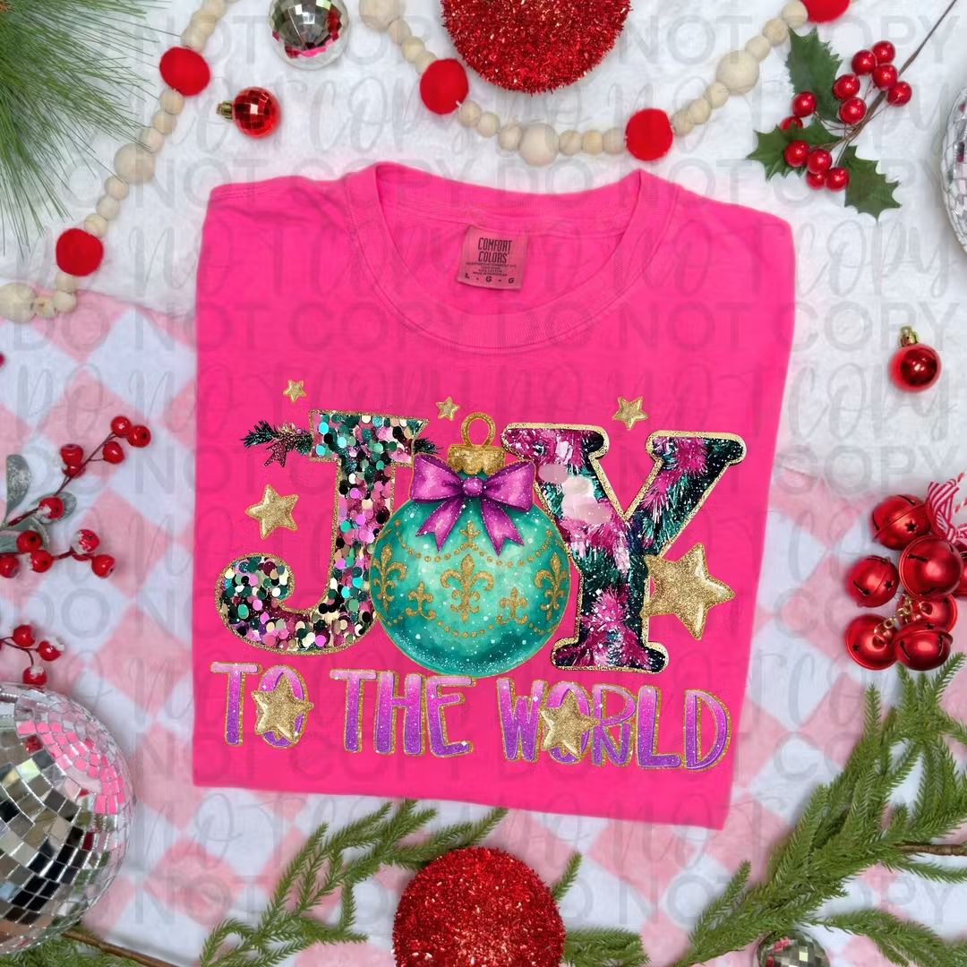 Joy to the world ornament - DTF TRANSFER (SSDa)