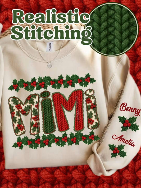 Mimi Christmas crochet yarn- DTF TRANSFER (STD740)