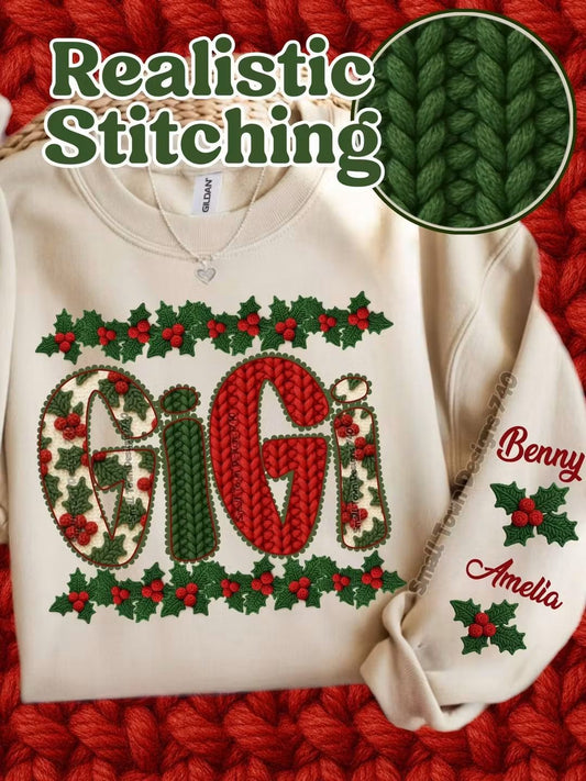 Gigi Christmas crochet yarn- DTF TRANSFER (STD740)