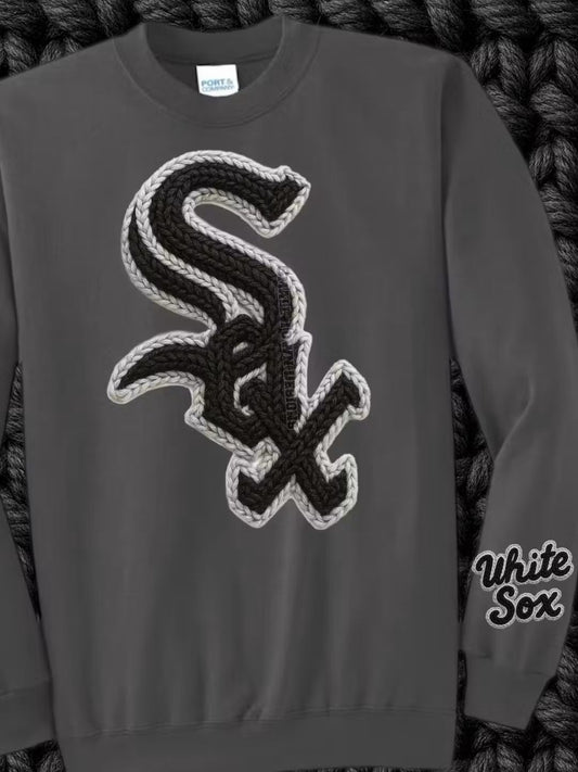 White sox crochet yarn - DTF TRANSFER (STD740)