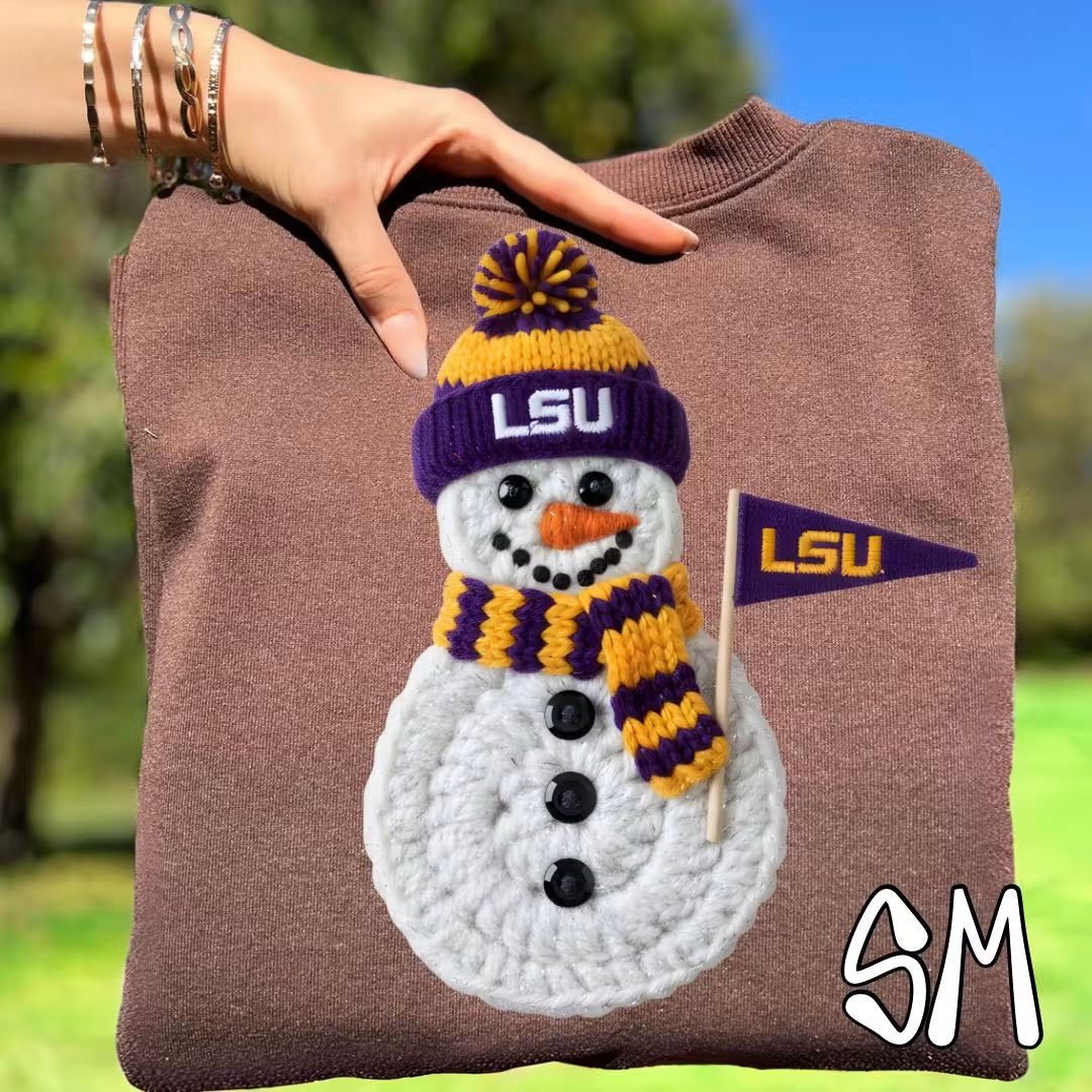 Lsu tigers ; snowman - DTF TRANSFER (SYM)