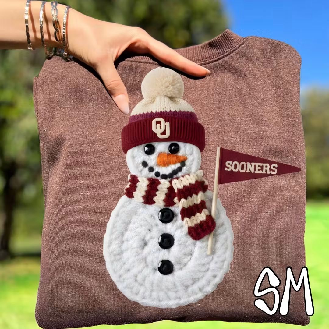 Sooners ; snowman - DTF TRANSFER (SYM)