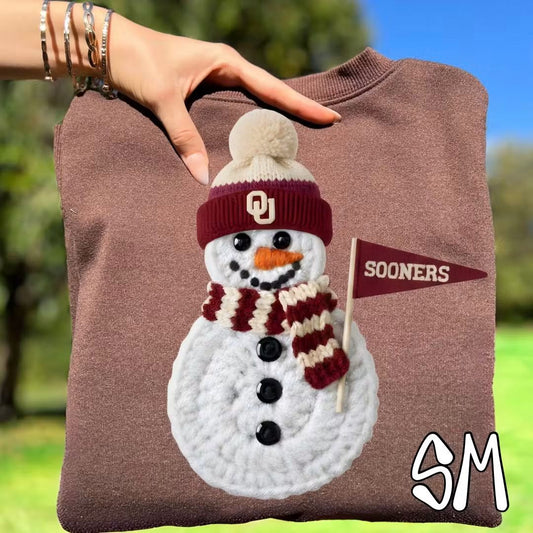 Sooners ; snowman - DTF TRANSFER (SYM)