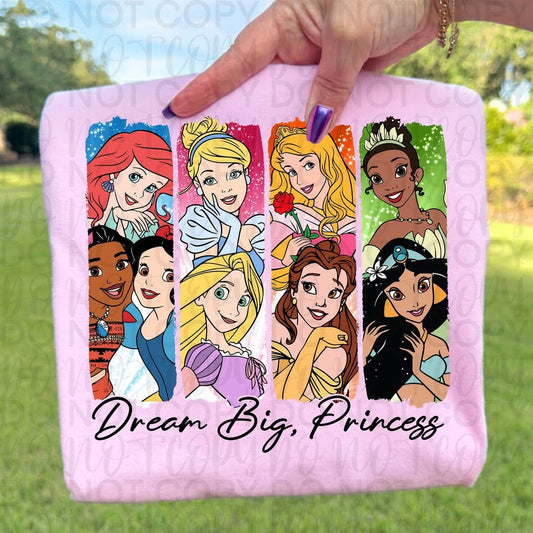 Dream big princess brushstrokes (DTF TRANSFER) TUAC
