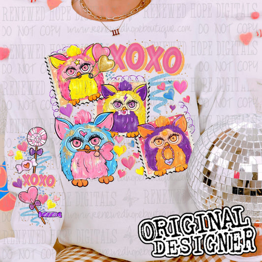 Furby XOXO Valentine's - DTF TRANSFER (RHD)