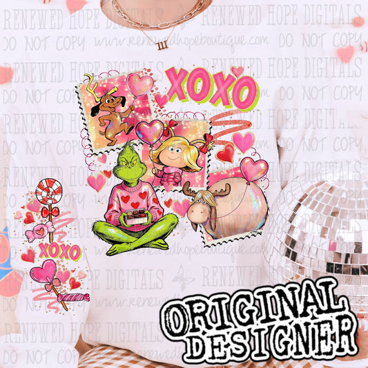 Grouch XOXO Valentine's - DTF TRANSFER (RHD)