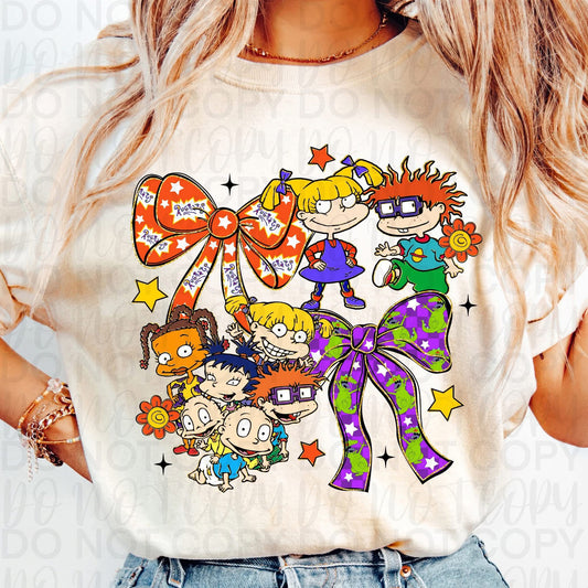 Rug bow collage Throwback cartoon (DTF TRANSFER) TUAC