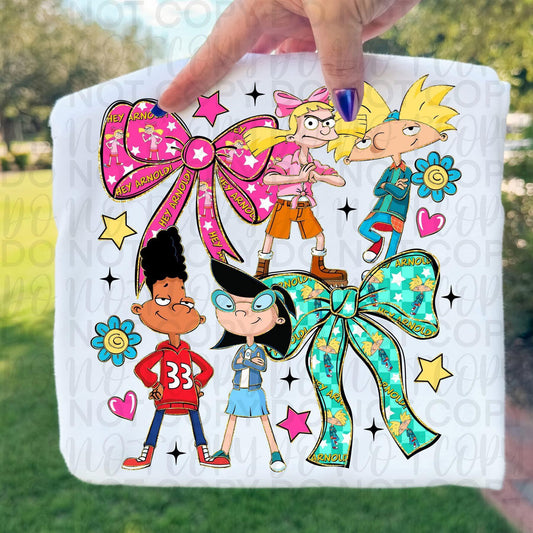 Arnold bow collage Throwback cartoon (DTF TRANSFER) TUAC