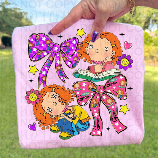 Ginger bow collage Throwback cartoon (DTF TRANSFER) TUAC