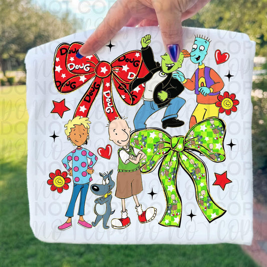 Doug bow collage Throwback cartoon (DTF TRANSFER) TUAC