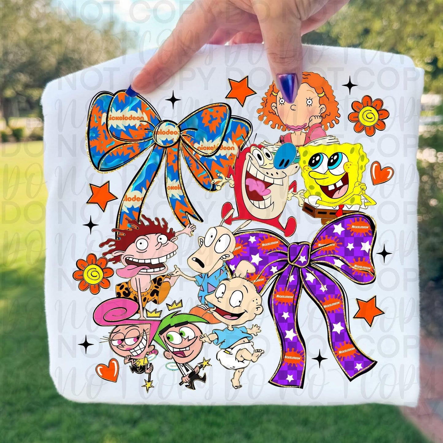 Mixed bow collage Throwback cartoon (DTF TRANSFER) TUAC