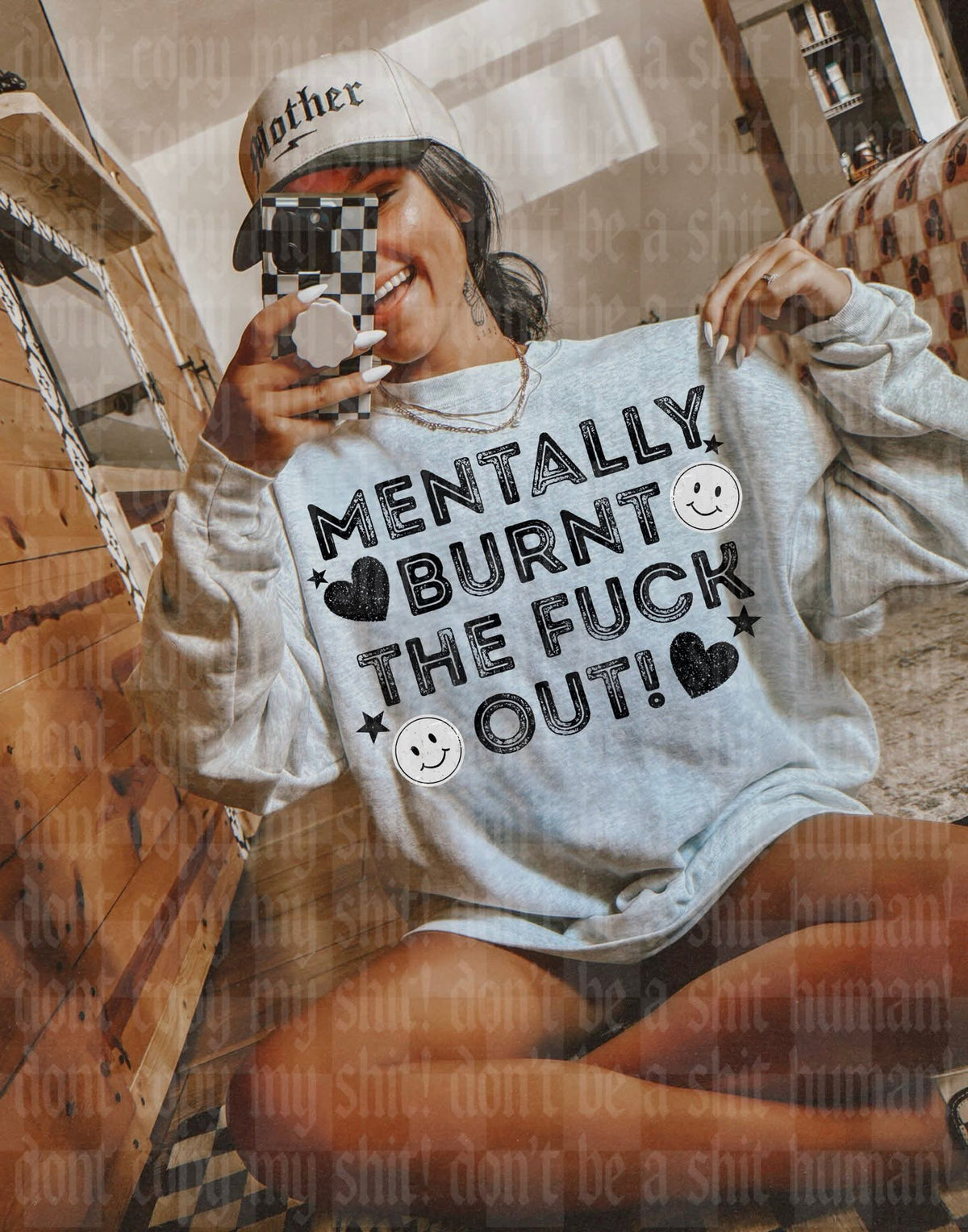 Mentally burnt tf out - DTF TRANSFER (UMC J26)