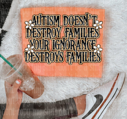 Autism doesn't destroy families - DTF TRANSFER (UMC J26)