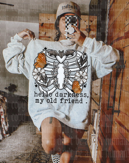 Hello darkness black - DTF TRANSFER (UMC J26)