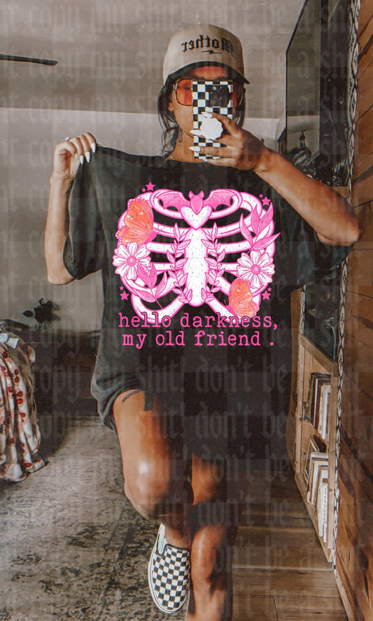 Hello darkness pink - DTF TRANSFER (UMC J26)