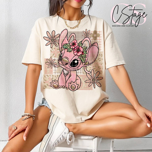 Angel cheetah boho patchwork - DTF TRANSFER (CSD)