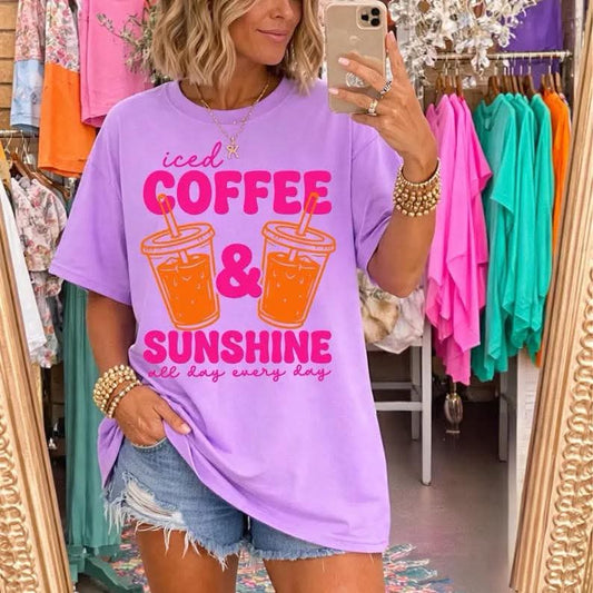 Iced coffee & sunshine - DTF TRANSFER