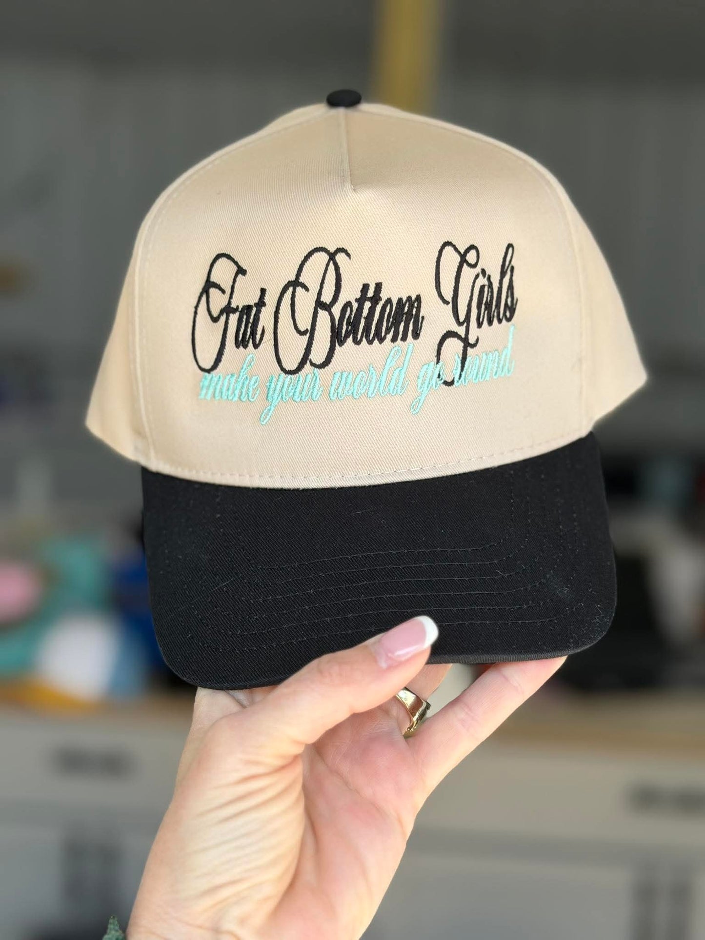 Fat bottom girls embroidered hat