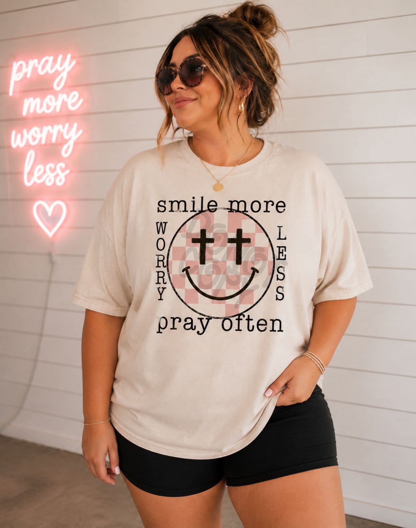 Smile more, pray often, worry less - DTF TRANSFER (PVC)
