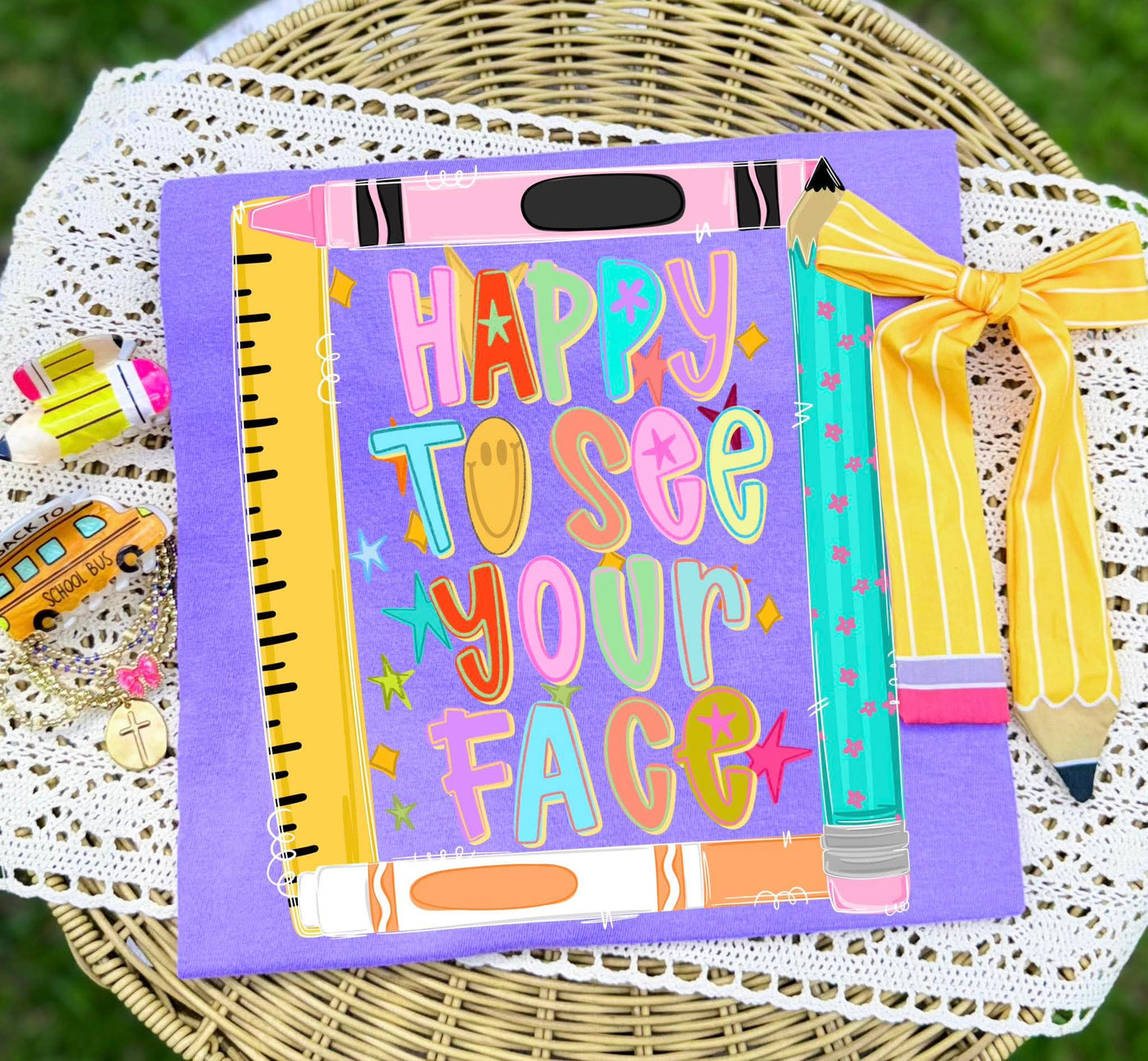 Happy to see your face teacher - DTF TRANSFER (TCC)
