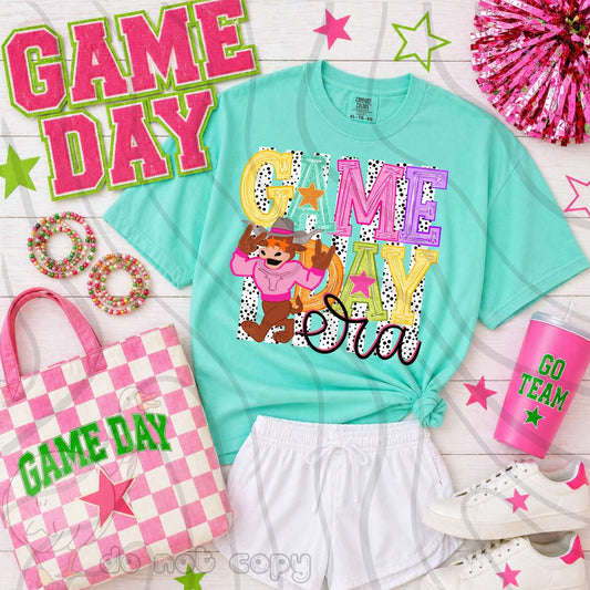 Longhorns Game Day preppy - DTF TRANSFER (DKDBK)