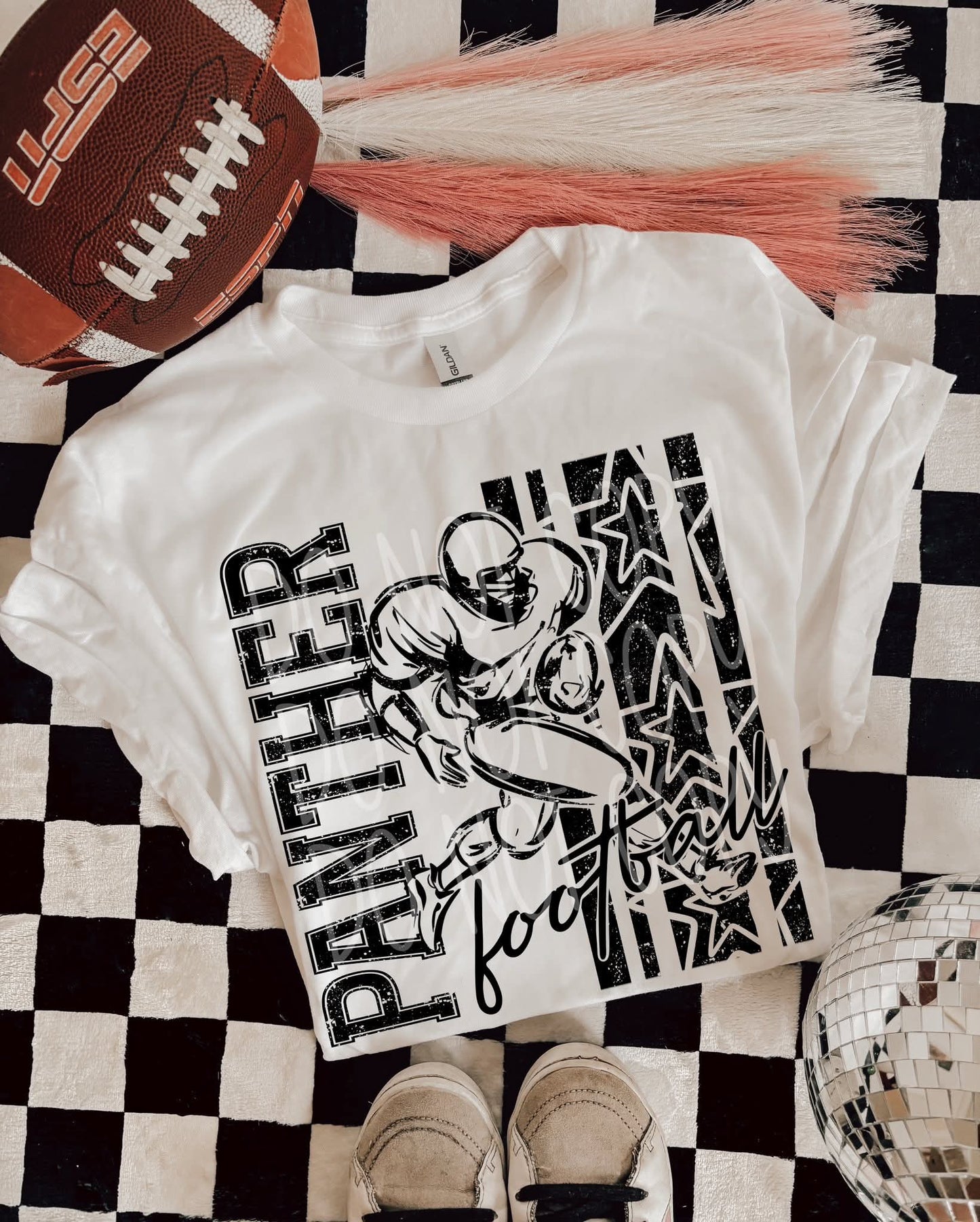 Football black stars & stripes player (CHOOSE YOUR TEAM!) - DTF TRANSFER (PHDC)