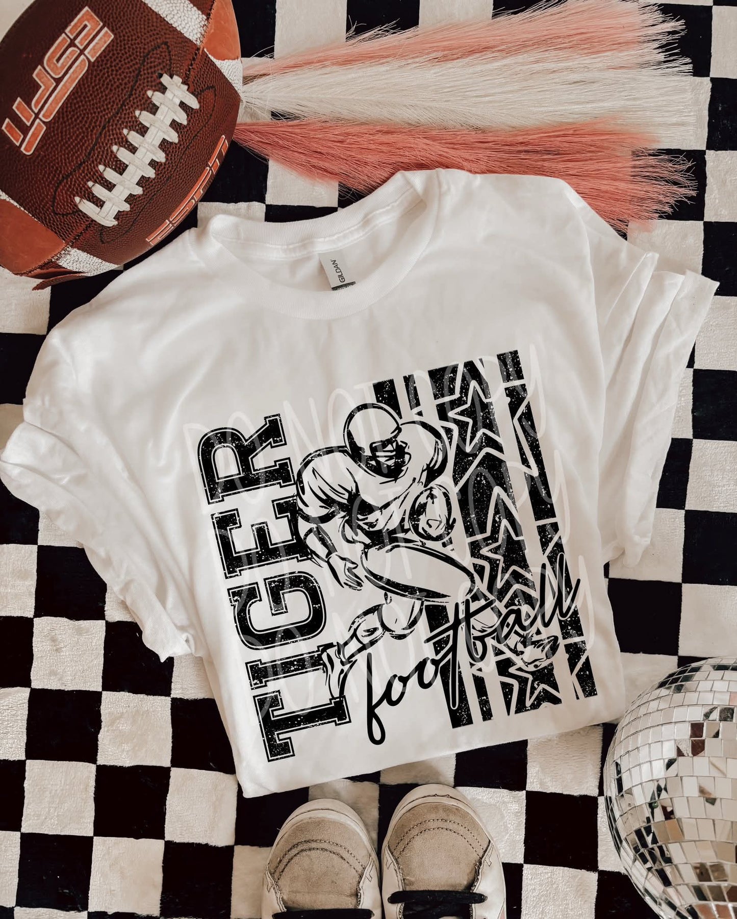 Football black stars & stripes player (CHOOSE YOUR TEAM!) - DTF TRANSFER (PHDC)