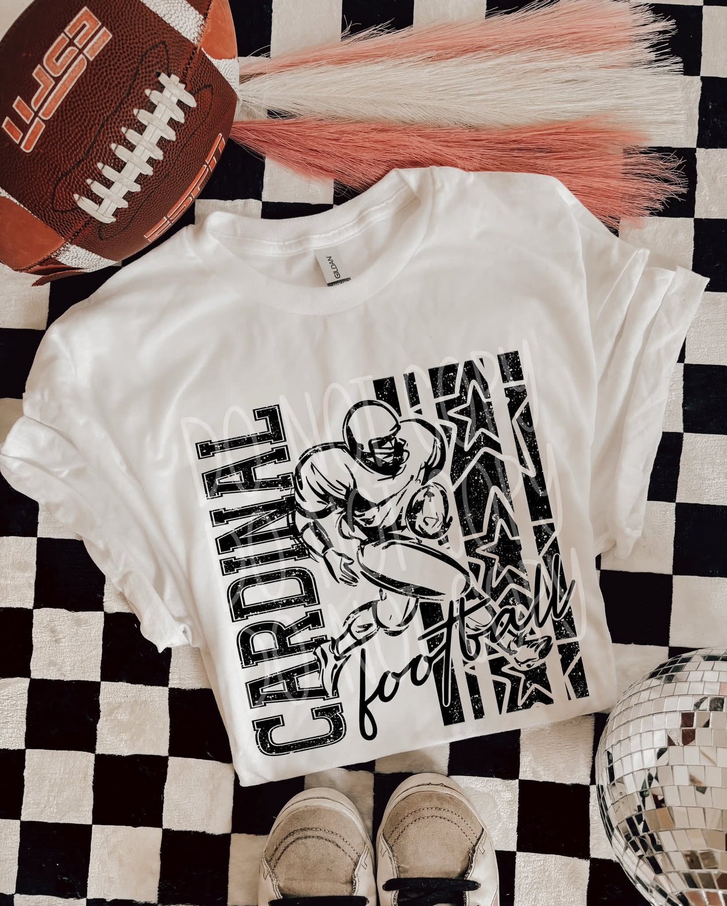 Football black stars & stripes player (CHOOSE YOUR TEAM!) - DTF TRANSFER (PHDC)