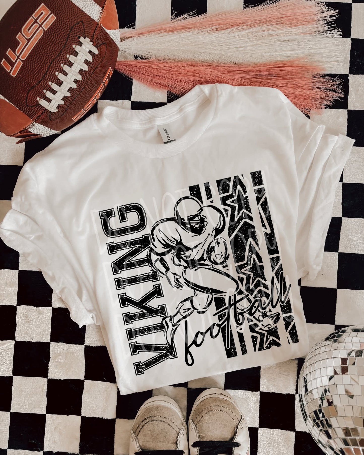 Football black stars & stripes player (CHOOSE YOUR TEAM!) - DTF TRANSFER (PHDC)