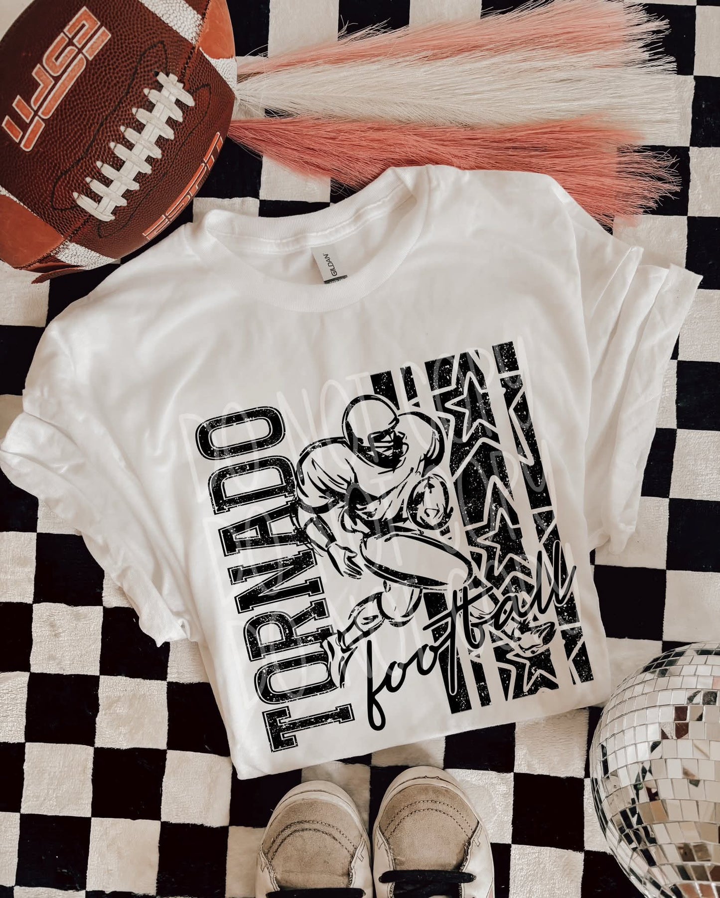 Football black stars & stripes player (CHOOSE YOUR TEAM!) - DTF TRANSFER (PHDC)