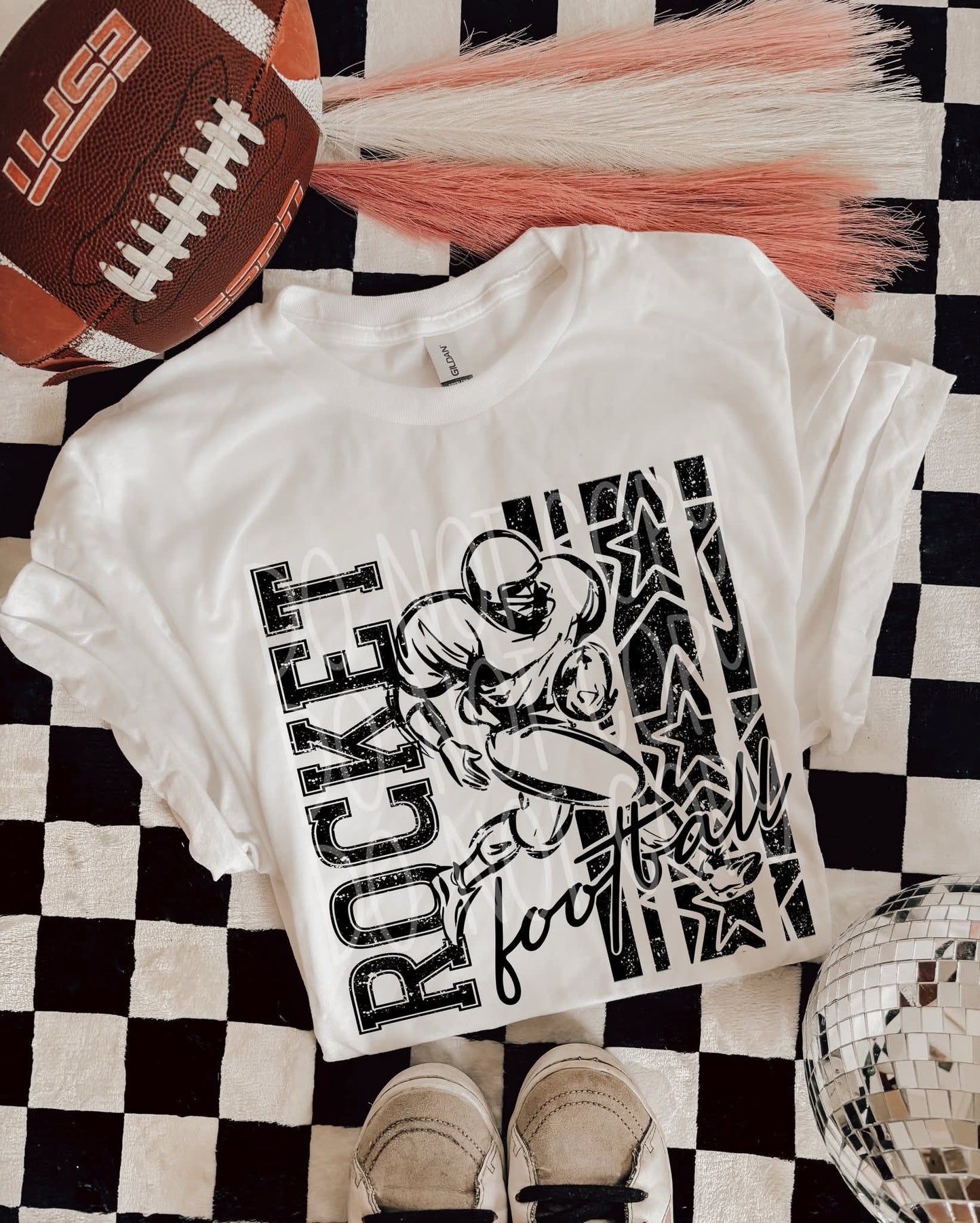 Football black stars & stripes player (CHOOSE YOUR TEAM!) - DTF TRANSFER (PHDC)