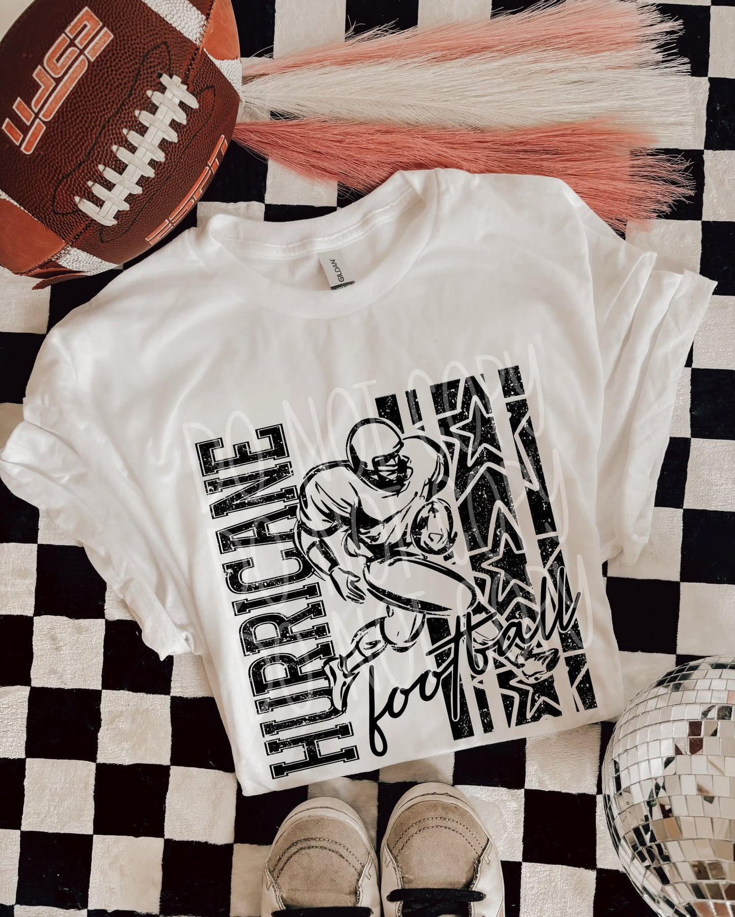 Football black stars & stripes player (CHOOSE YOUR TEAM!) - DTF TRANSFER (PHDC)