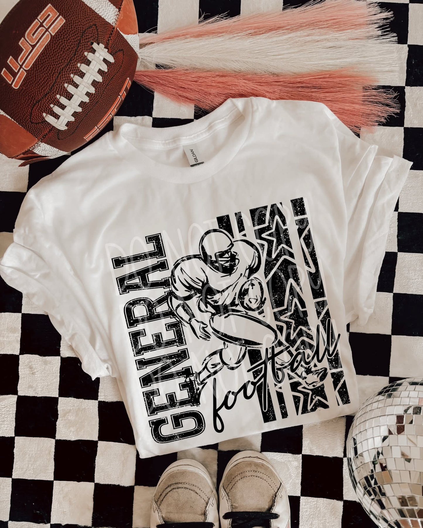 Football black stars & stripes player (CHOOSE YOUR TEAM!) - DTF TRANSFER (PHDC)