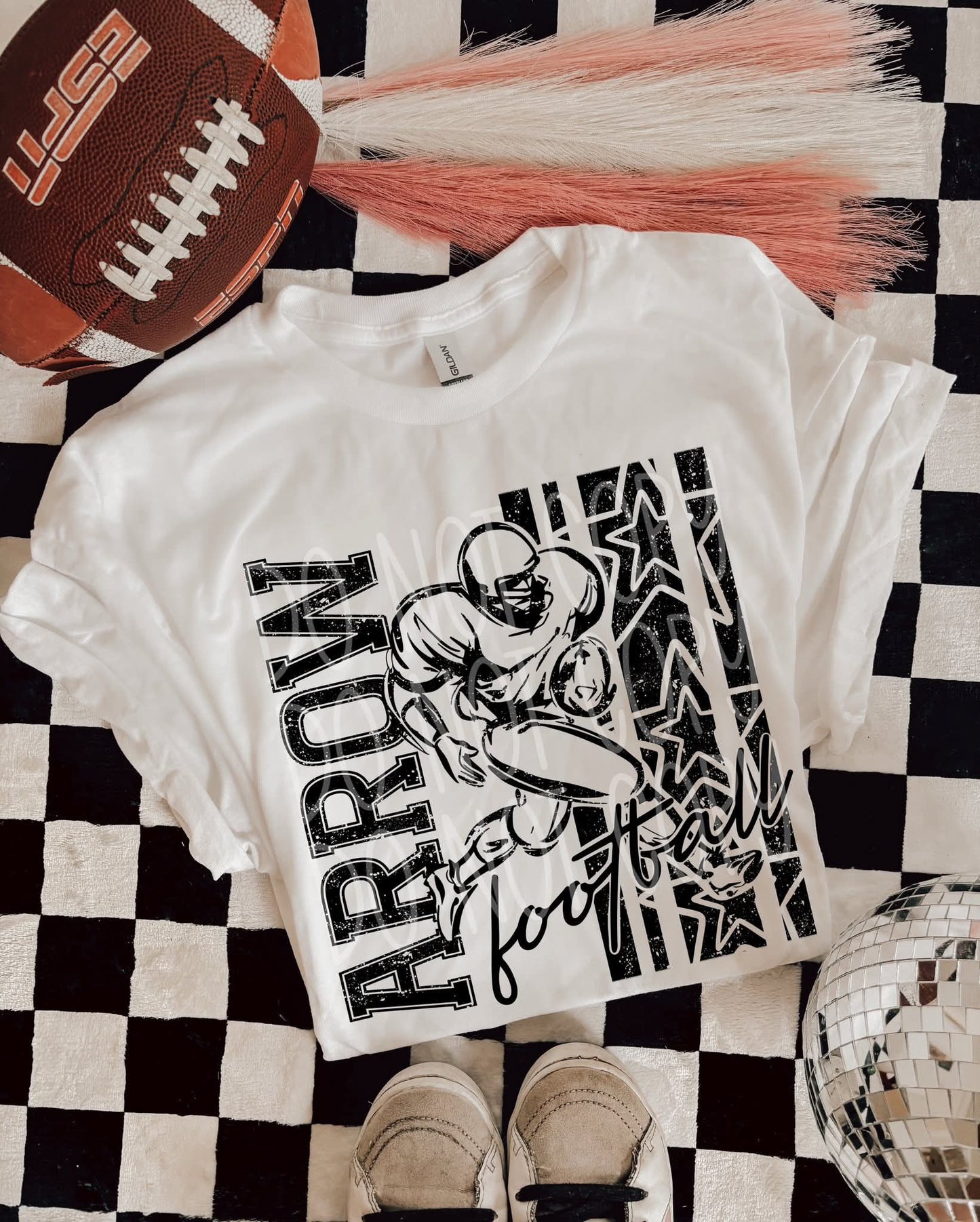 Football black stars & stripes player (CHOOSE YOUR TEAM!) - DTF TRANSFER (PHDC)