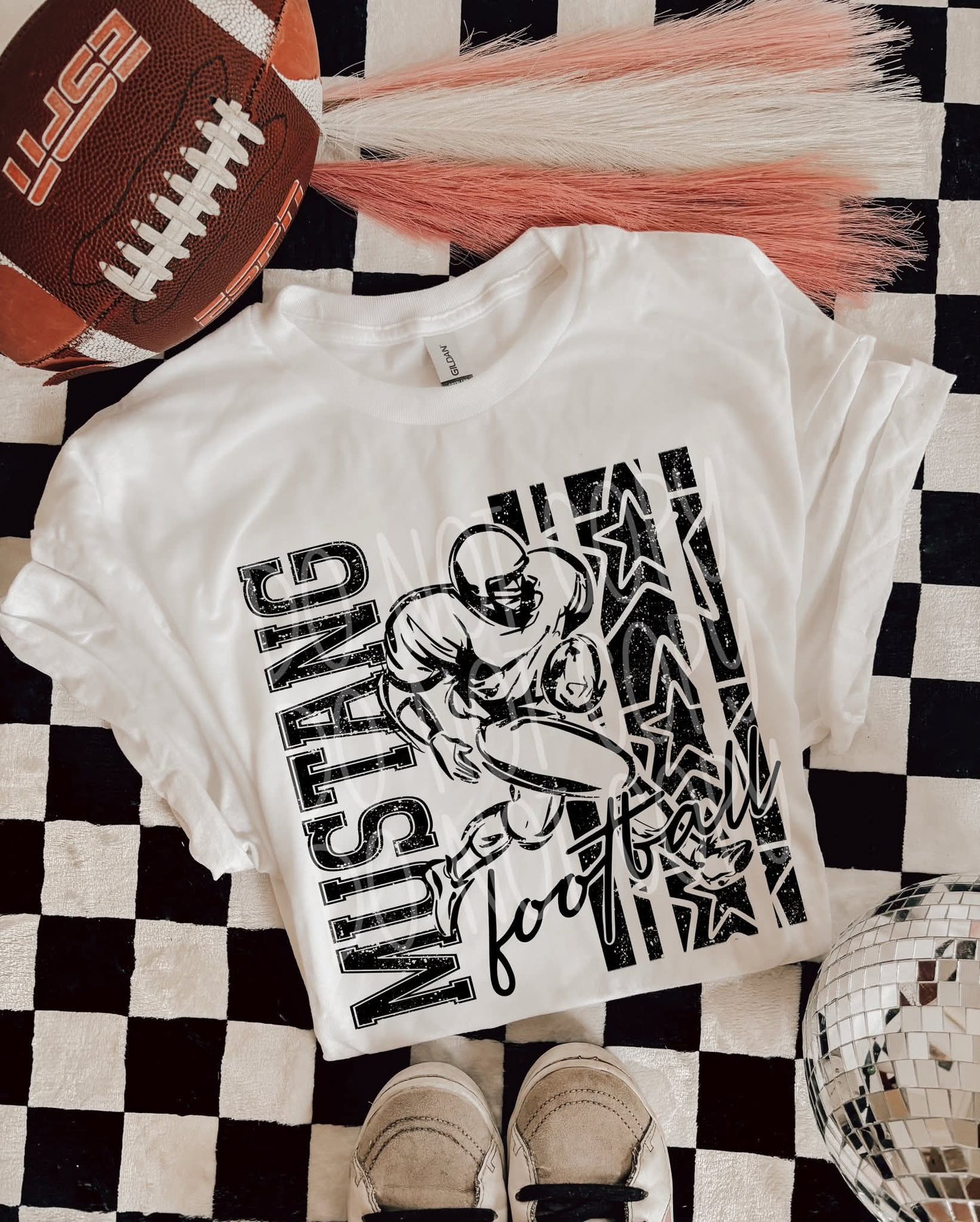 Football black stars & stripes player (CHOOSE YOUR TEAM!) - DTF TRANSFER (PHDC)