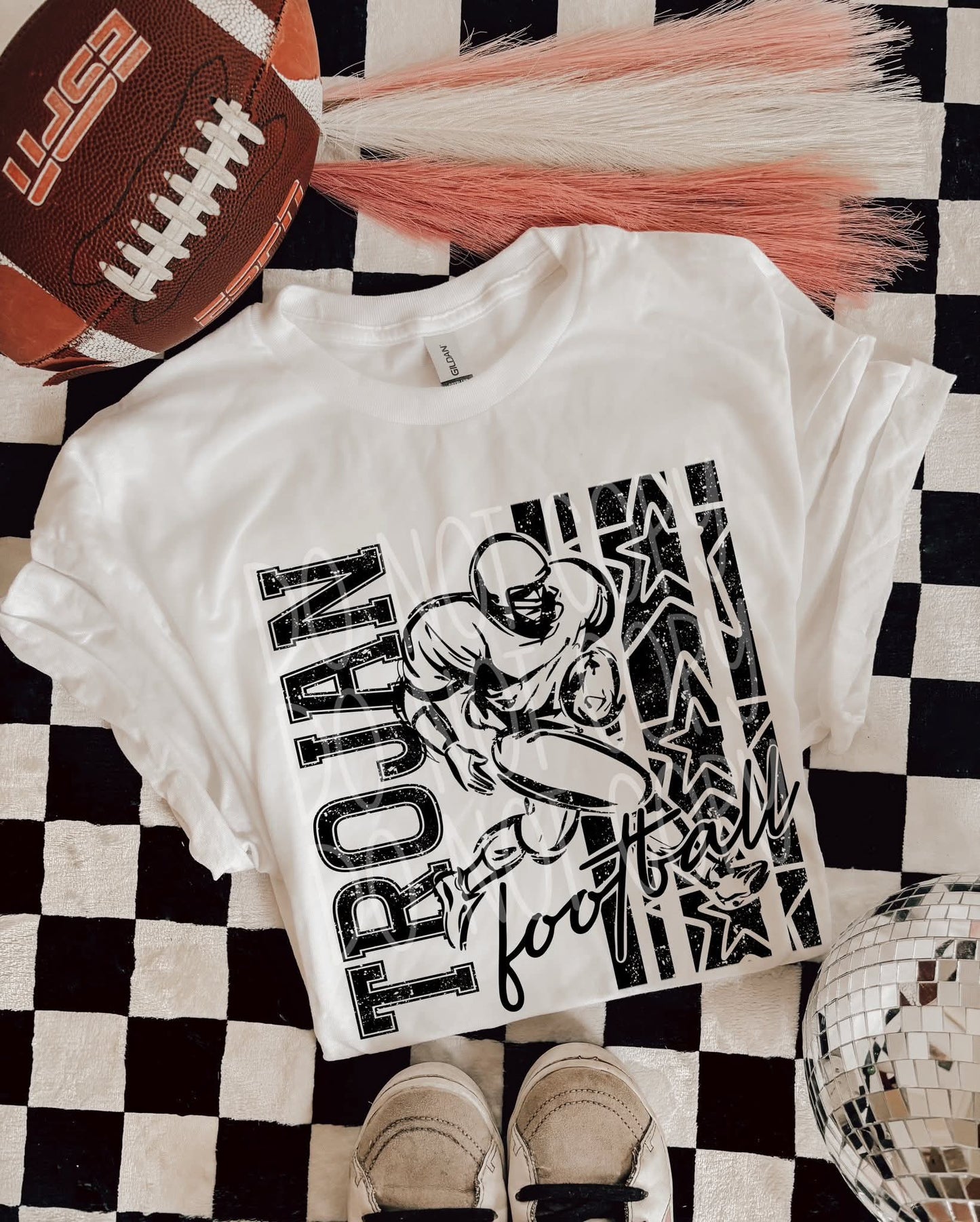 Football black stars & stripes player (CHOOSE YOUR TEAM!) - DTF TRANSFER (PHDC)