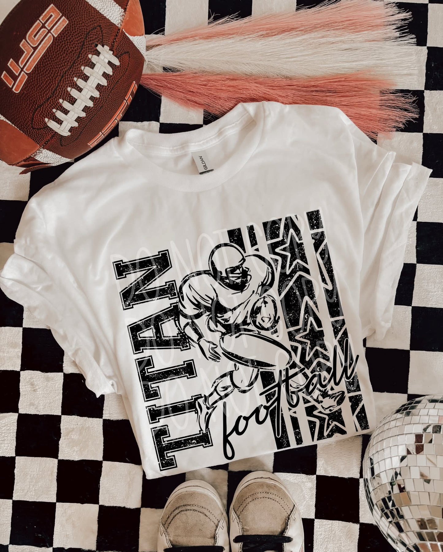 Football black stars & stripes player (CHOOSE YOUR TEAM!) - DTF TRANSFER (PHDC)