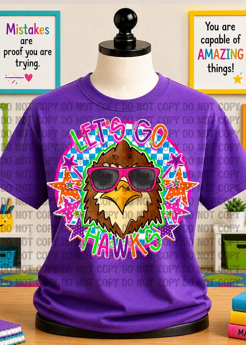 LETS GO mascots football (CHOOSE YOUR TEAM!) - DTF TRANSFER (BT)