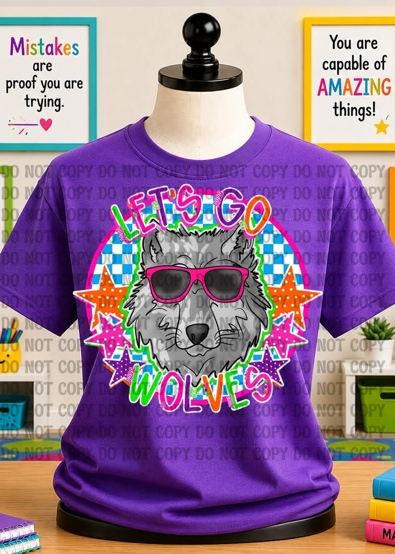 LETS GO mascots football (CHOOSE YOUR TEAM!) - DTF TRANSFER (BT)