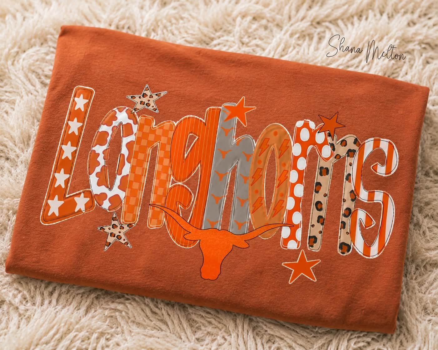 Longhorns  doodle rush - DTF TRANSFER (SYM)