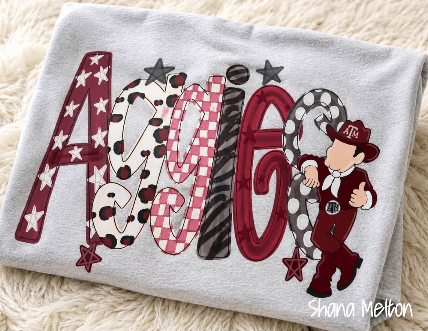 Aggies  doodle rush - DTF TRANSFER (SYM)