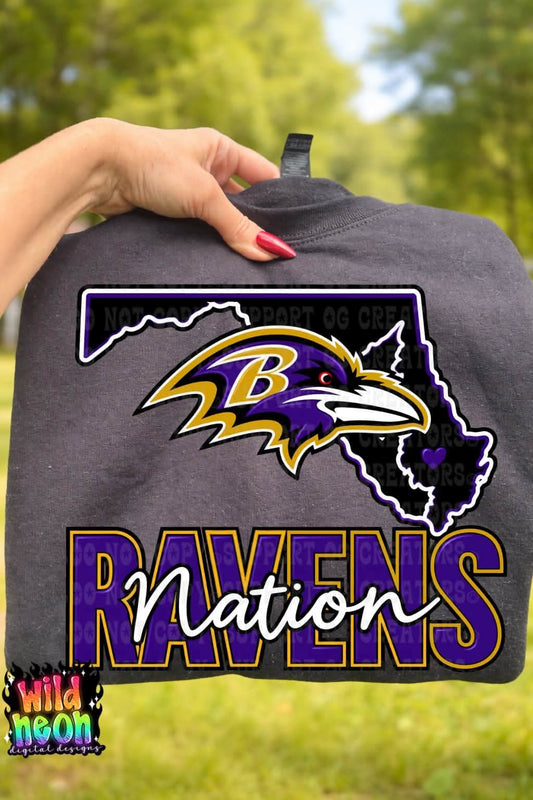 RAVENS Nation - DTF TRANSFER (WNDD)