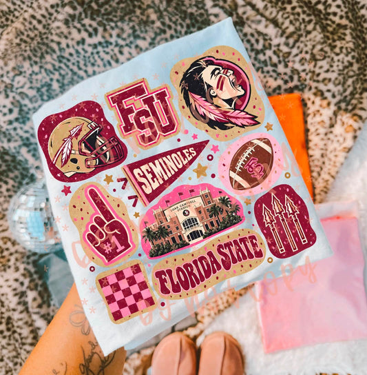 Seminoles football doodles - DTF TRANSFER (SYM S26)